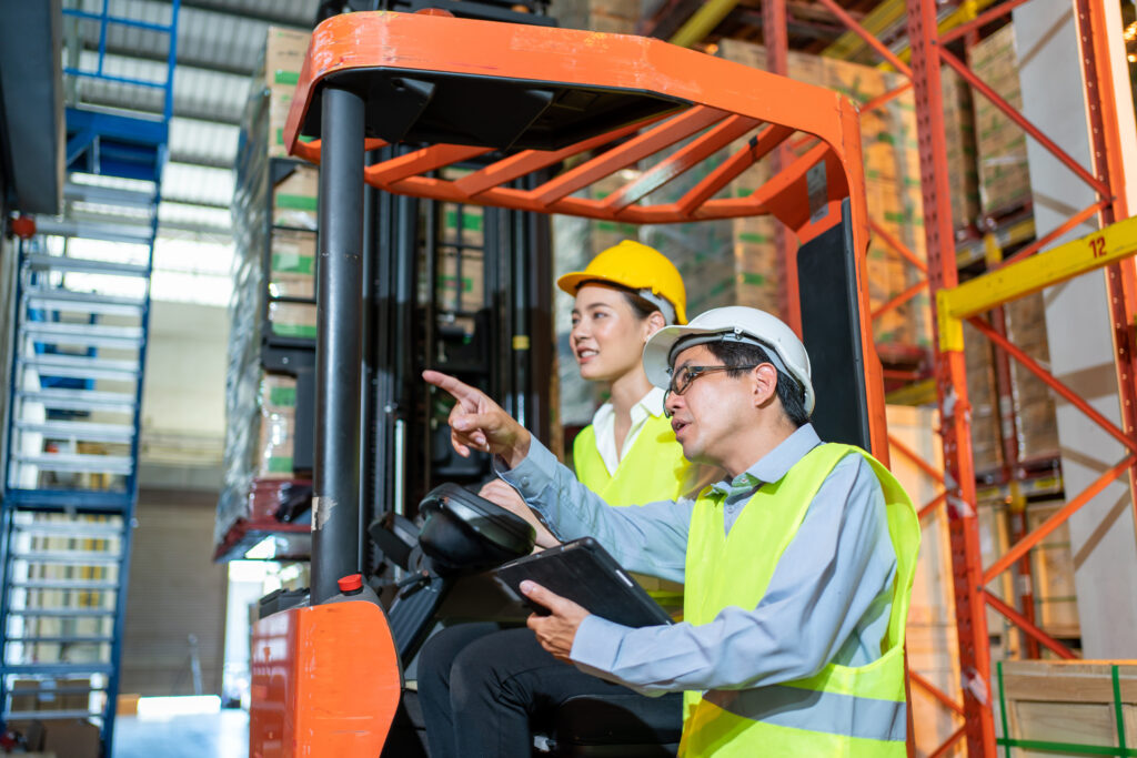 Image of forklift training provided in Ontario