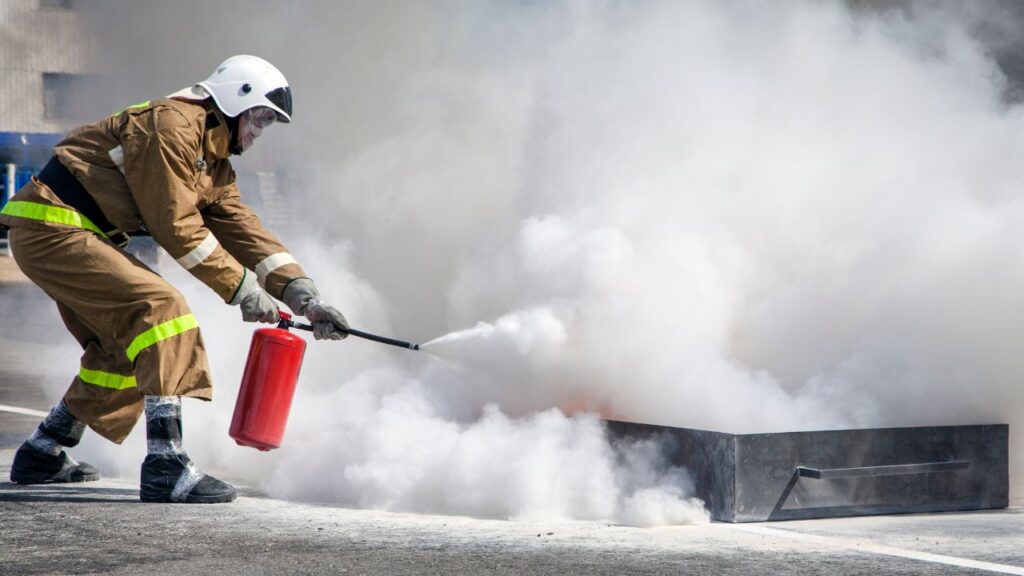 Image of fire extinguisher training